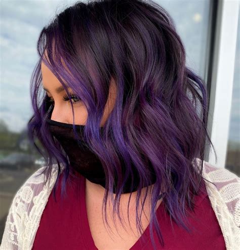 short purple hair